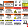 Skid loader Safety and Warning decal kit