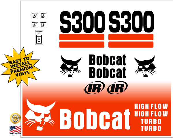 Bobcat S300 replacement decal kit