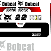 S595 replacement decal sticker kit fits bobcat curved stripe style.