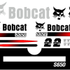 Bobcat S650 Replacement Decal Sticker Kit – Straight Stripe Style