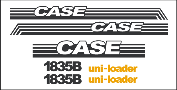 Case 1835B premium replacement decal kit