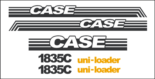 Case 1835C premium replacement decal kit