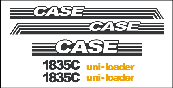 Case 1835C premium replacement decal kit