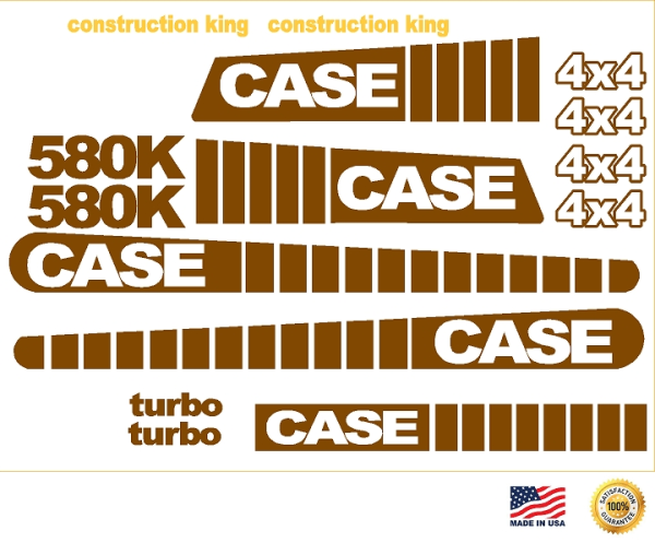 Case 580K Premium Decal kit